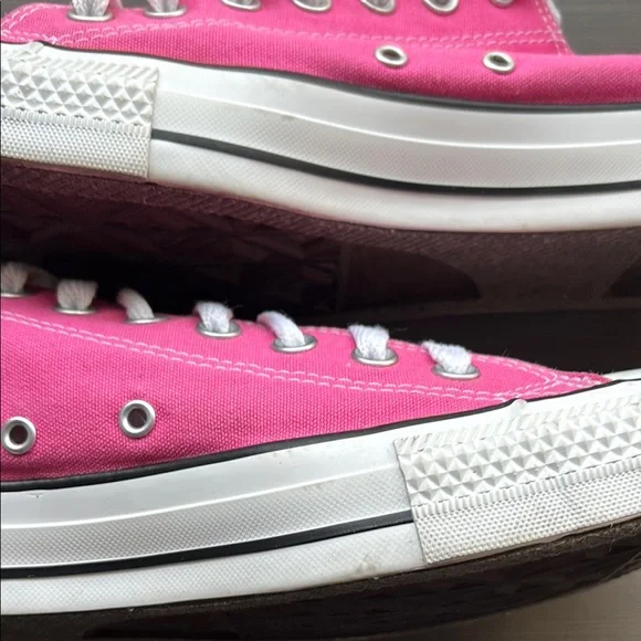 Converse Pink Canvas Sneakers with White Accents - Picture 11 of 16